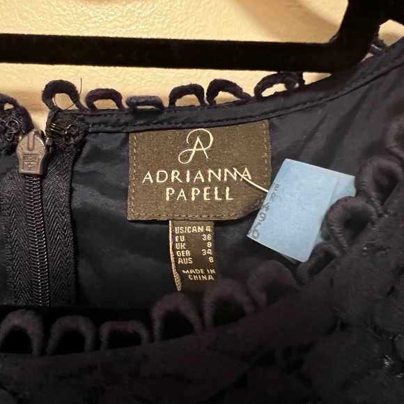 Adrianna Papell Navy Blue Sheath Dress, Size 4 - Picture 5 of 9
